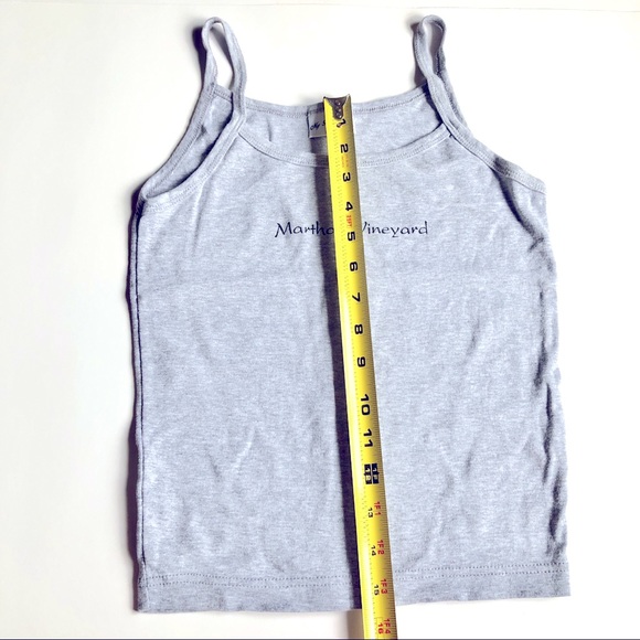 3/$15 Martha's Vineyard Tank Top MY BABY DOLL Cropped Small Gray Women’s - Picture 6 of 14